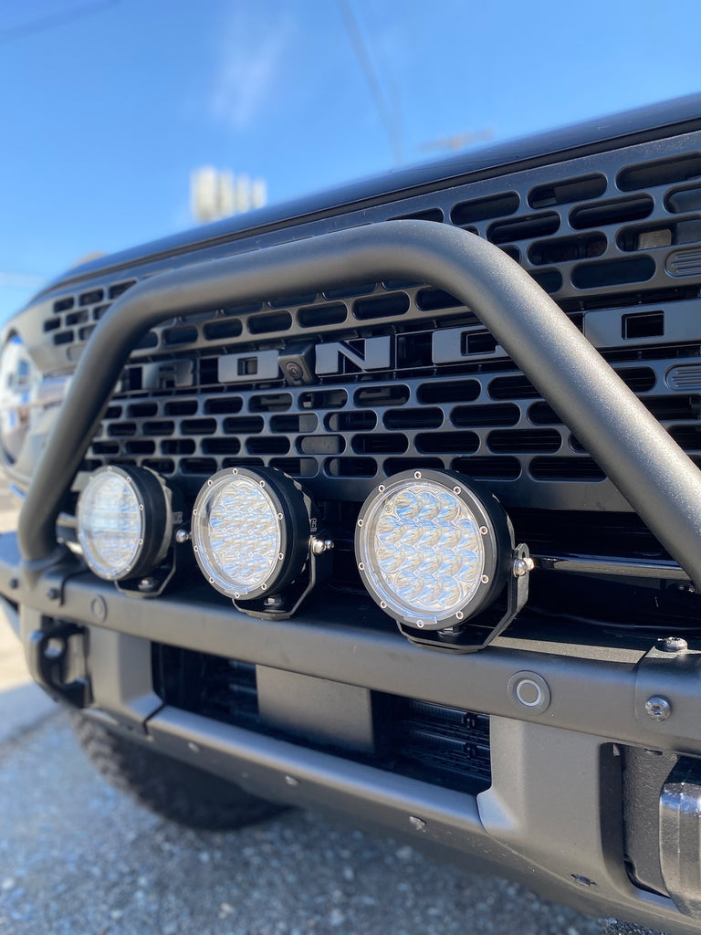 Bronco Round LED Lights Bumper 5" Daymaker Front