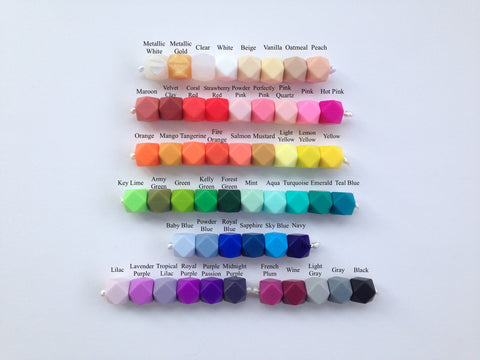 Color Chart – USA Silicone Bead Supply Princess Bead Supply