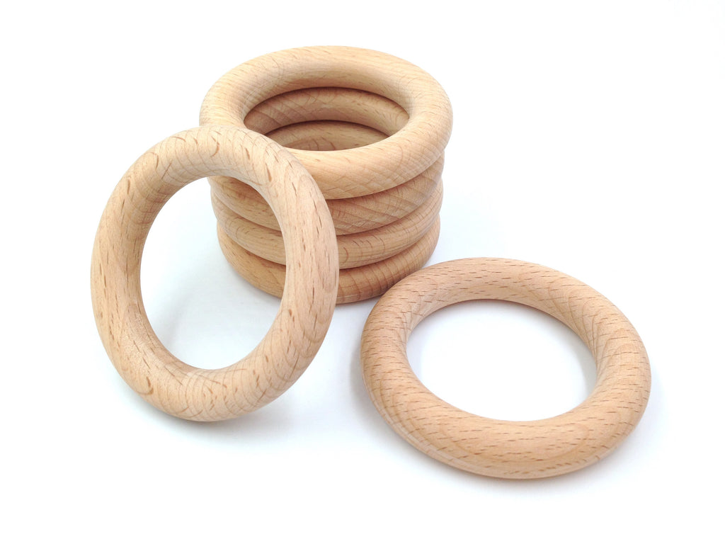 natural wood teething rings