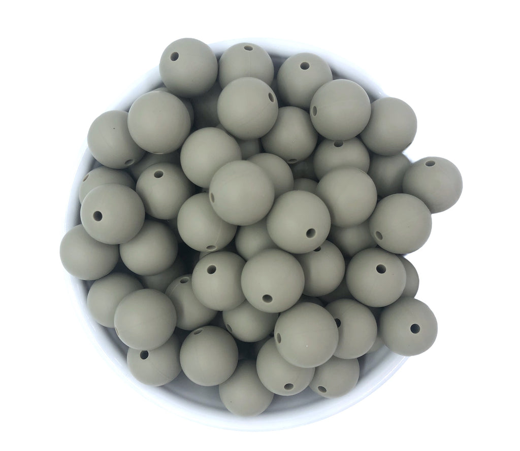 15mm Sage Gray Silicone Beads Usa Silicone Bead Supply Princess Bead