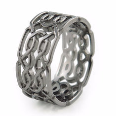 Tristan- Celtic Carved Titanium Ring | Titanium Rings