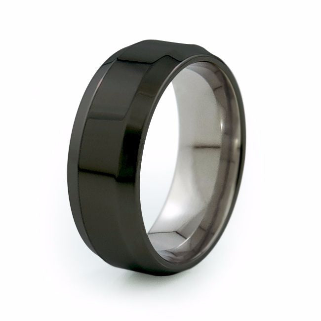 Ascent - Black Titanium Wedding Band | Titanium Rings