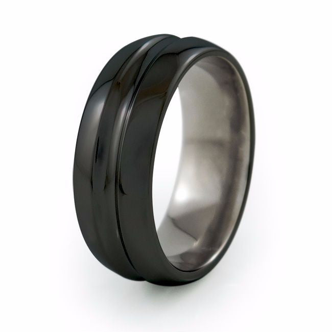 Synapse - Minimal Black Titanium Ring | Titanium Rings