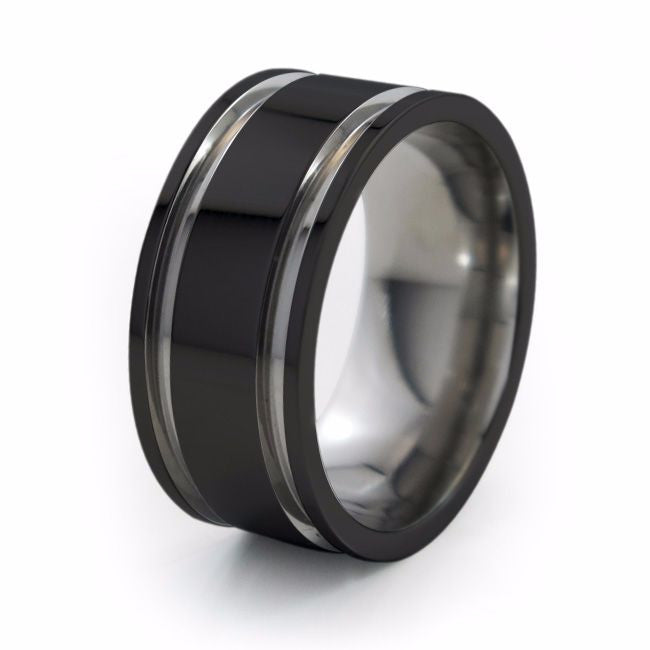 Abyss - Two Toned Titanium Ring | Titanium Rings
