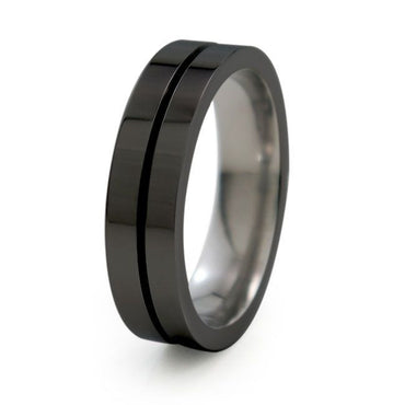 Mojo - Black Diamond Plated Titanium Ring | Titanium Rings