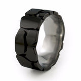 black titanium men's ring