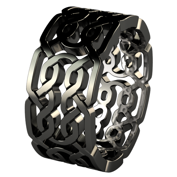 Tristan- Celtic Carved Titanium Ring | Titanium Rings