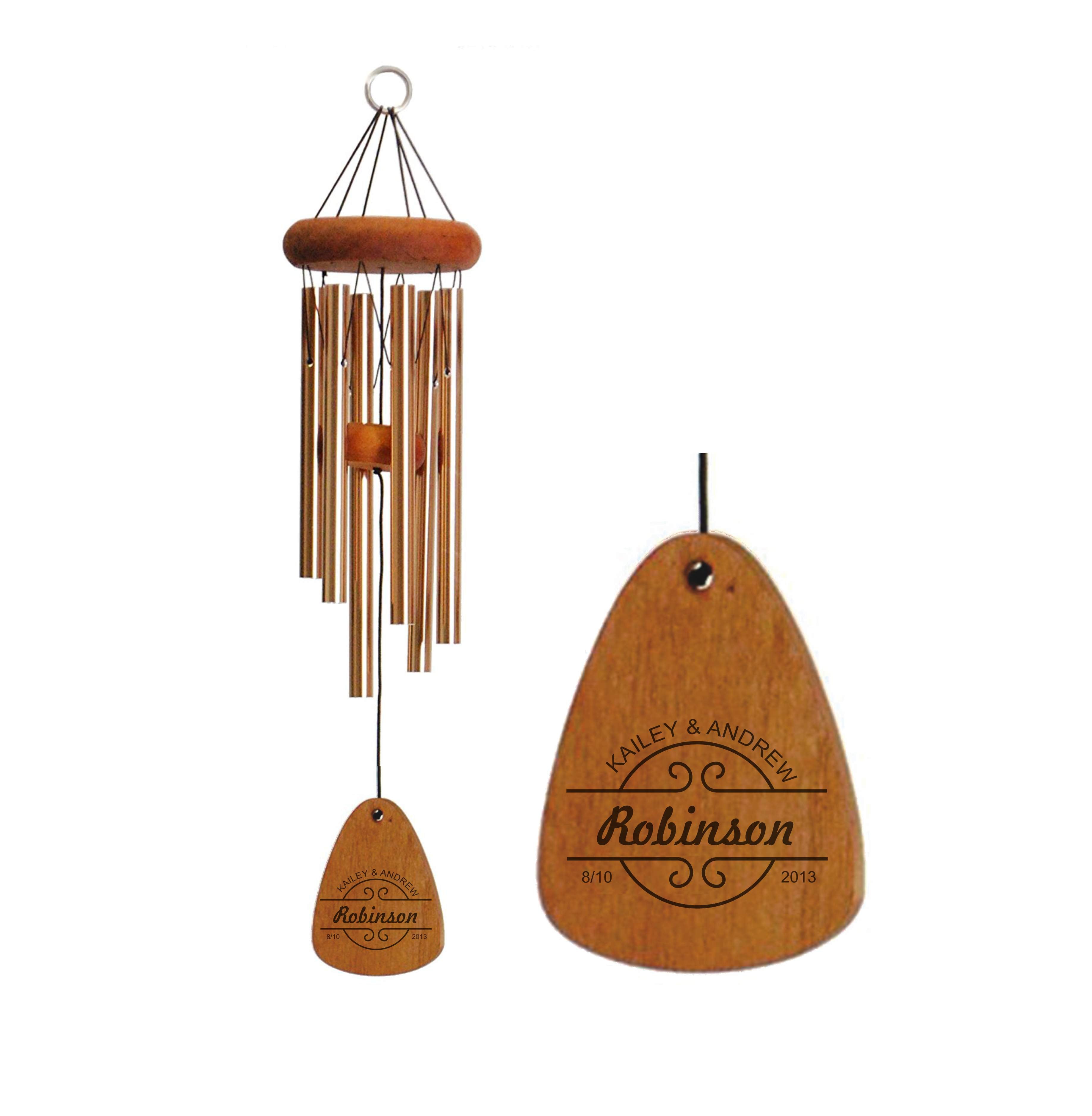Personalized Anniversary Wind Chime - Fire-Wood Creations