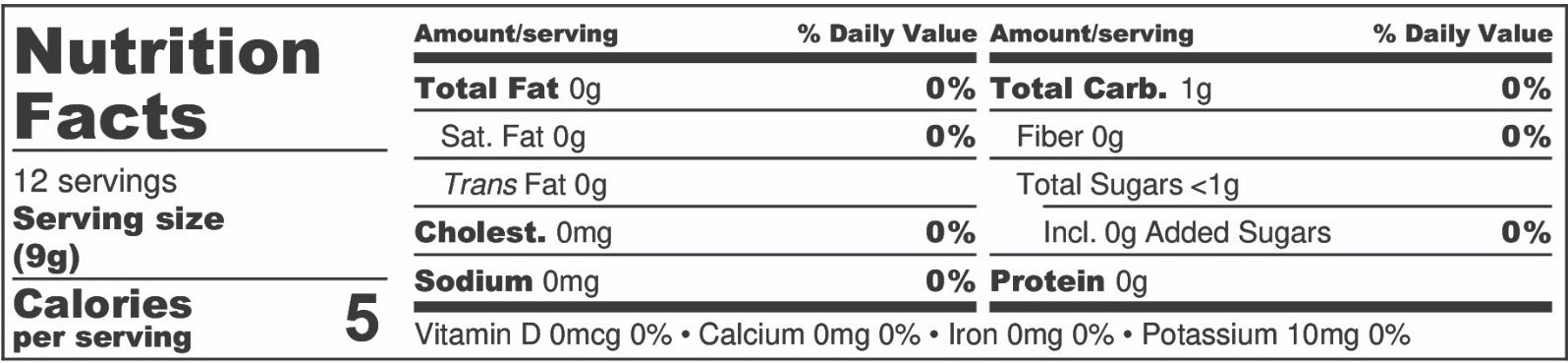 Frozen Garden  Raspberry-Mango-Mint Fusion Nutrition Facts