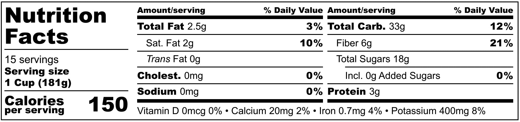 Cherry Banana Food Service Smoothie Mix Nutrition Facts - Cherry Banana Smoothie - Banana Split Smoothie - Frozen Garden