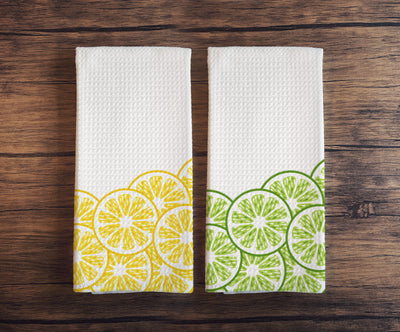 Truly Lou Kitchen Linens  4pk Lemon Motif Kitchen Towels Multi