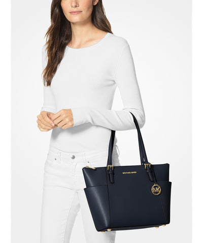 jet set east west top zip tote