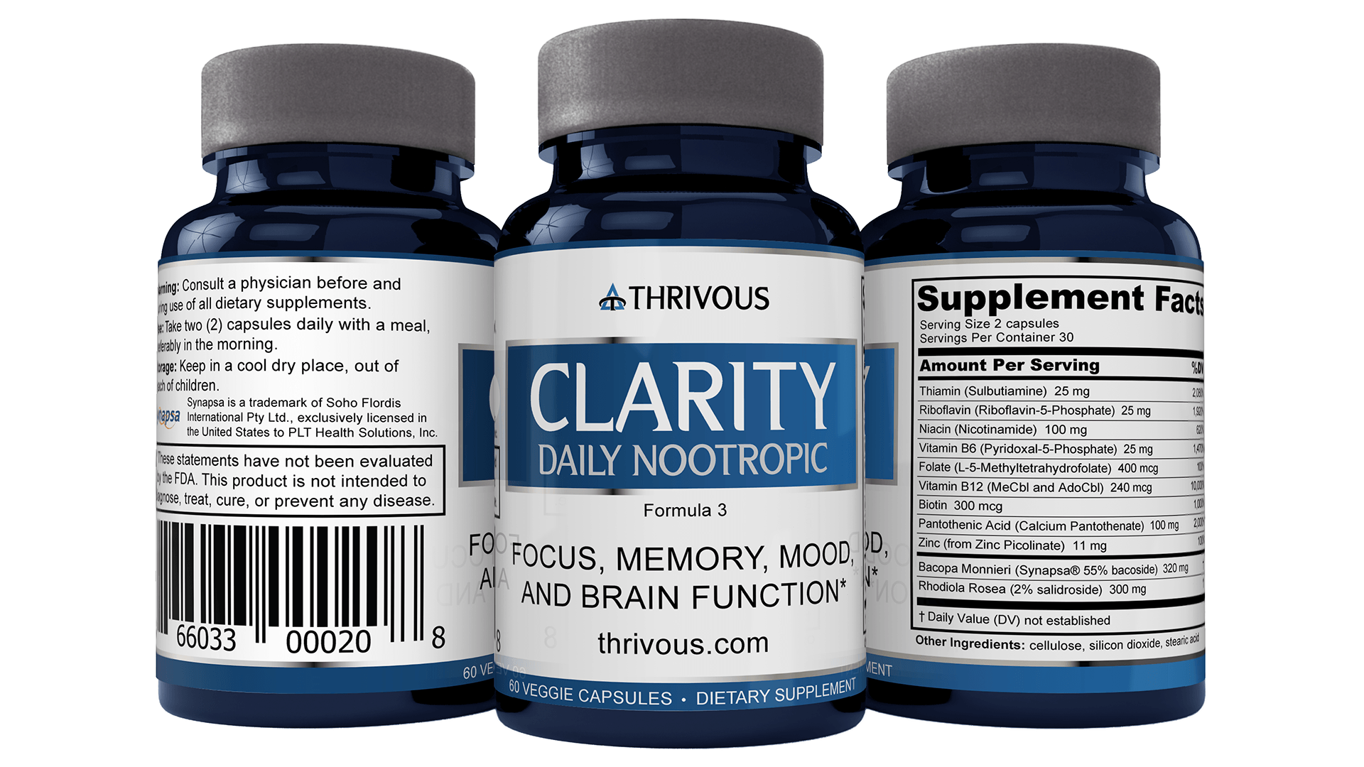 Thrivous Clarity Daily Nootropic Formula 3