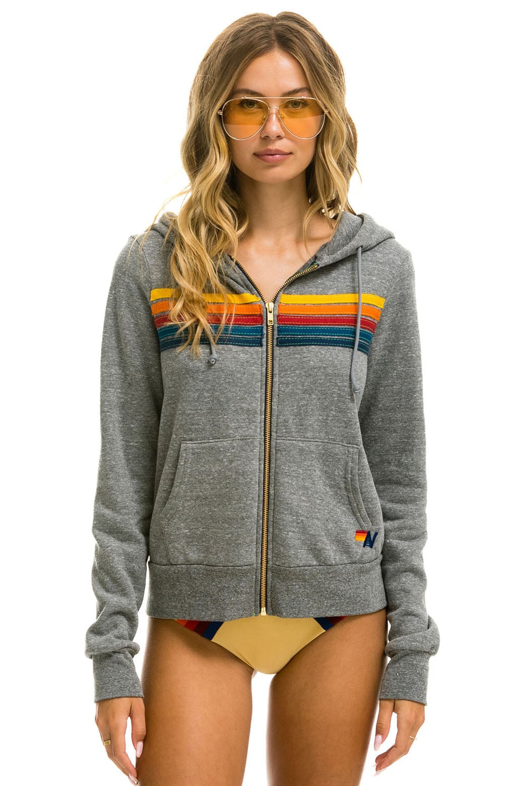 Kin Apparel Unisex Adult Thin Zip Up Hoodie EG7 Spring Skies Size XL NWT