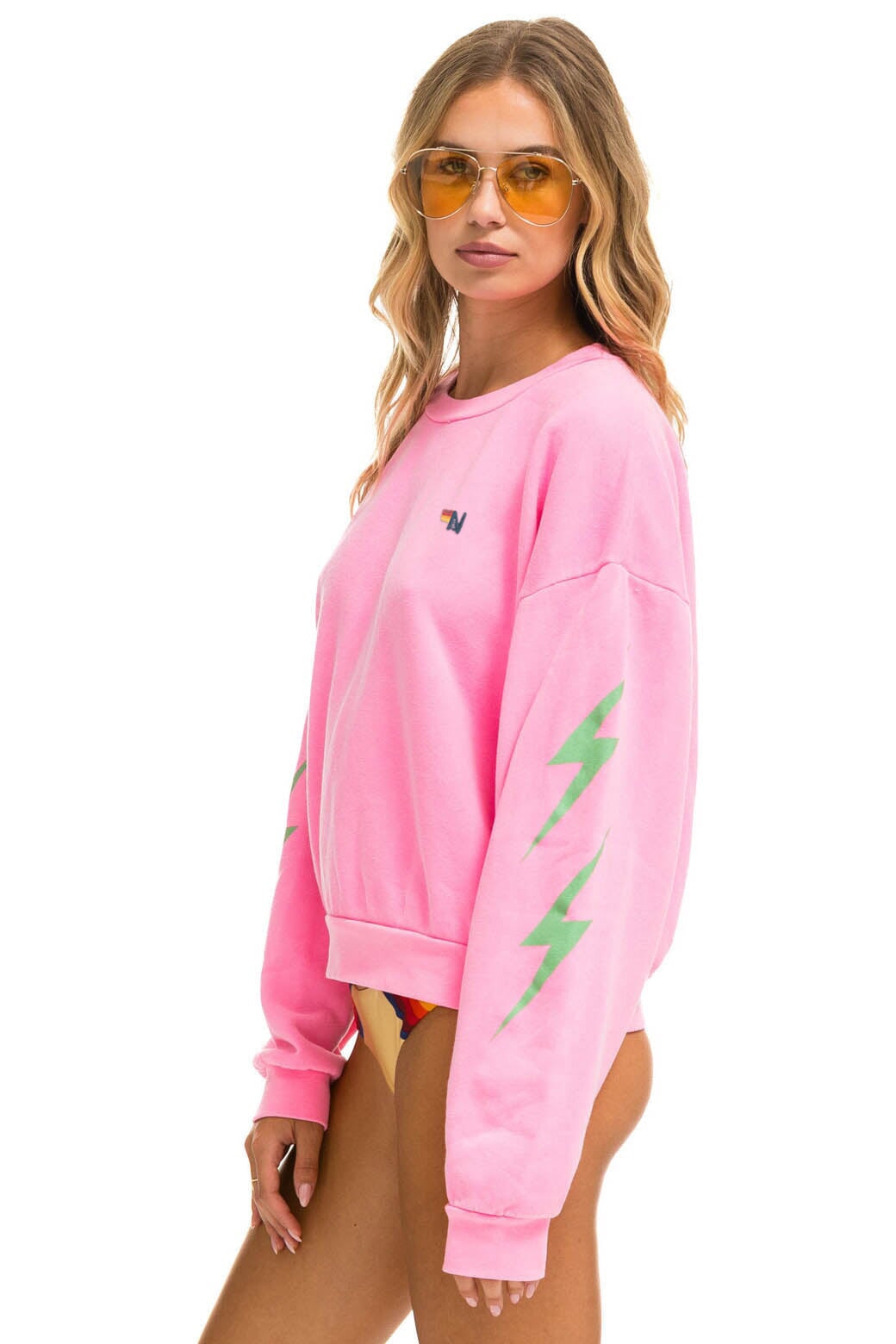 PINK rn 54867 ca 23226 green shirt pullover XS