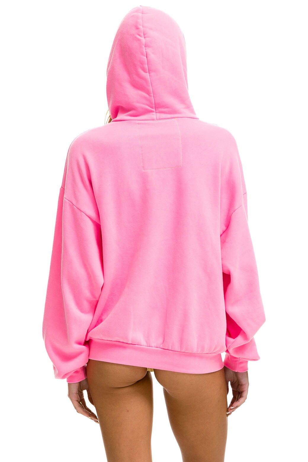 Paard Behandeling Rose kleur LOGO PULLOVER RELAXED HOODIE - NEON PINK - Aviator Nation