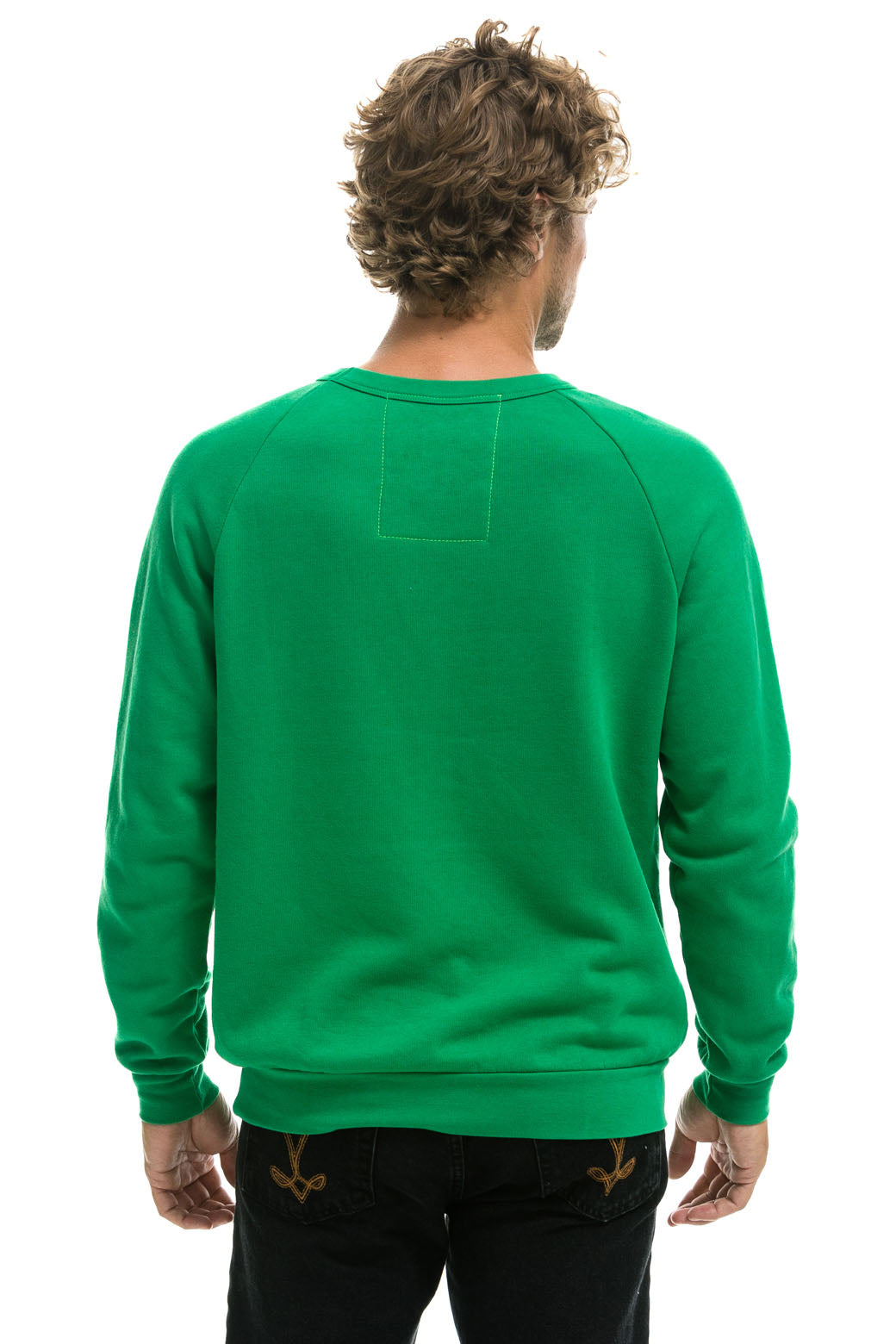 NEVER STOP CHASING RAINBOWS CREW SWEATSHIRT - KELLY GREEN - Aviator Nation