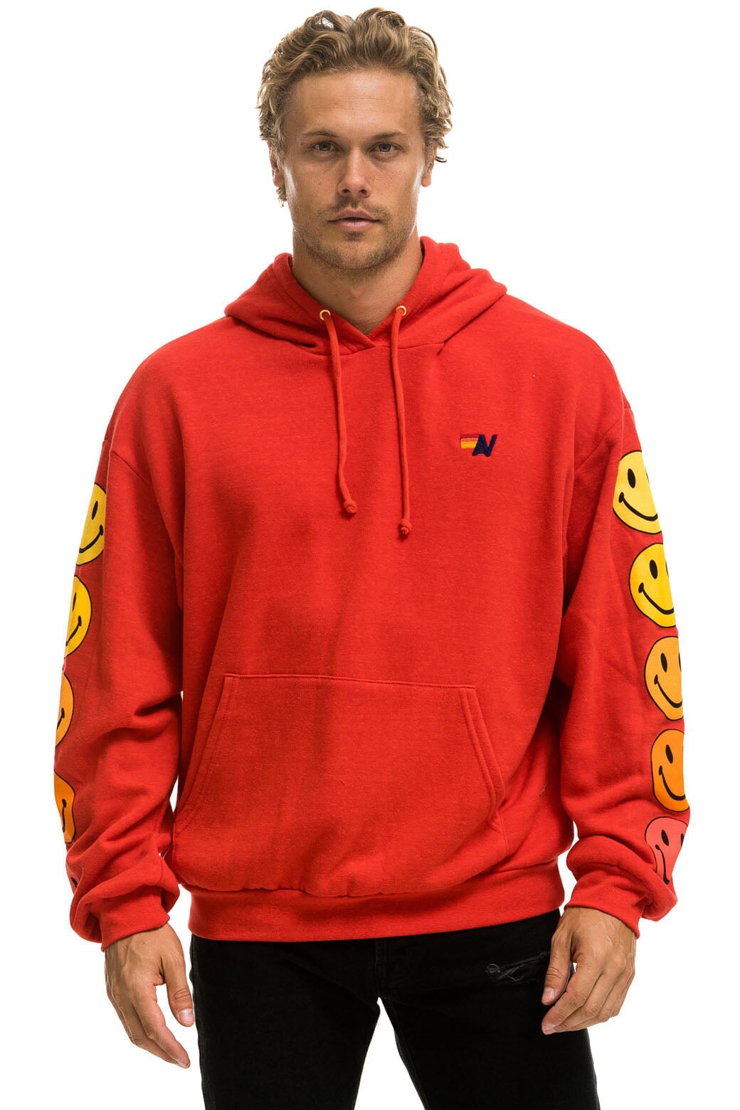 SUNSET RELAXED HOODIE - RED - Nation