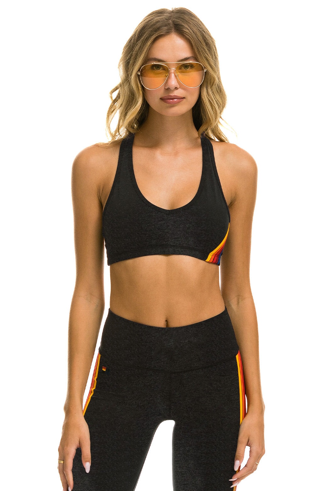 Blue Twin Layer Sport Bra by District Vision on Sale