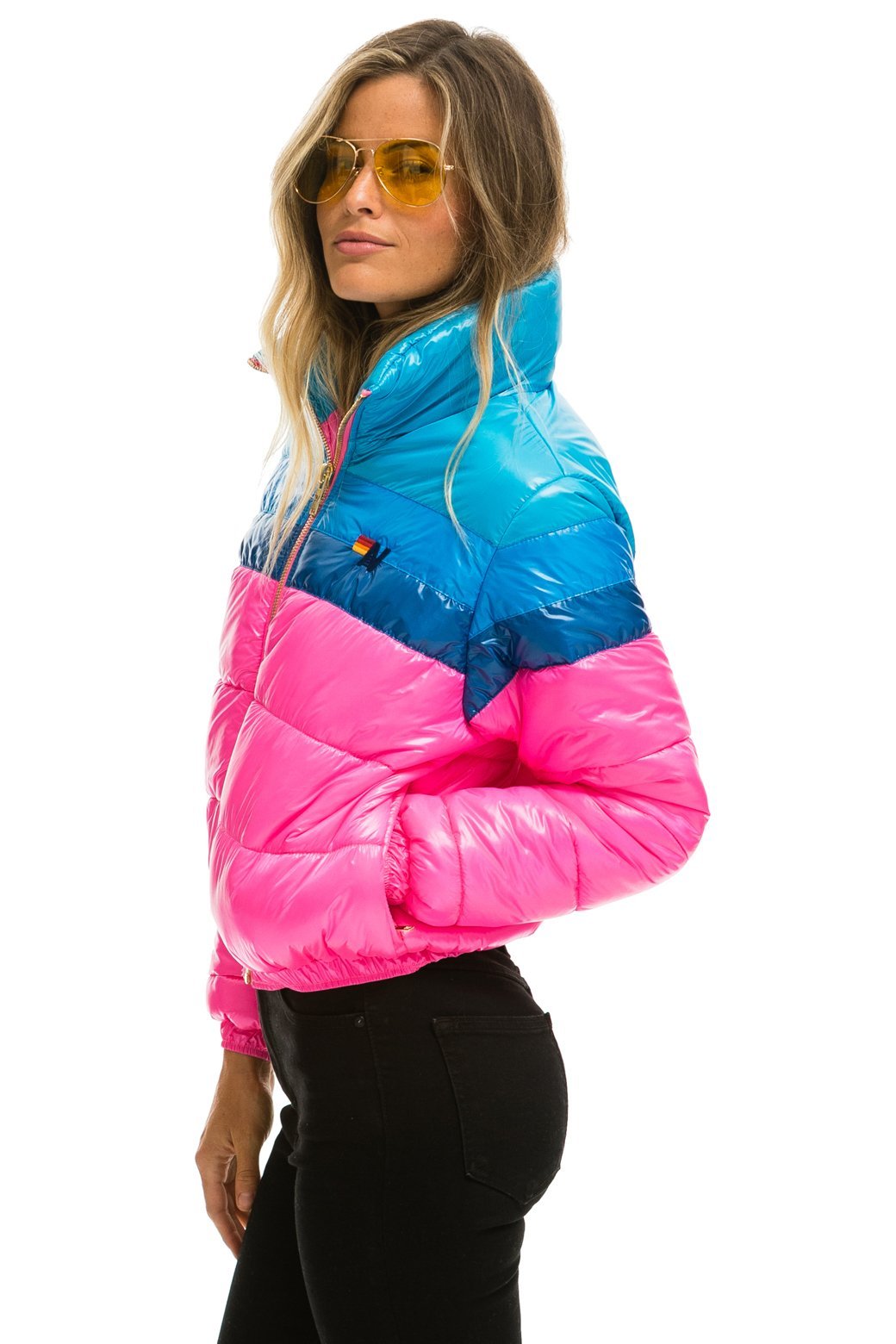 color block bubble jacket