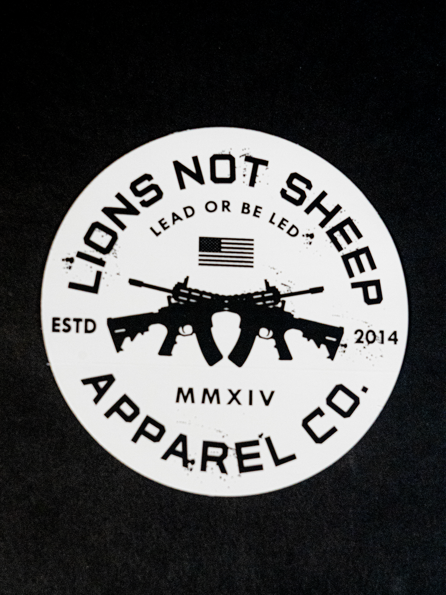 CROSSED GUNS Vinyl Sticker - Lions Not Sheep ®
