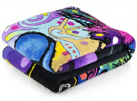 Dog print Super Soft Plush Fleece Throw Blanket by Dean Russo