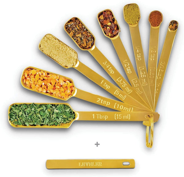 2LB Depot 3-Piece Measuring Spoons Set - Unique & Fun Chrome