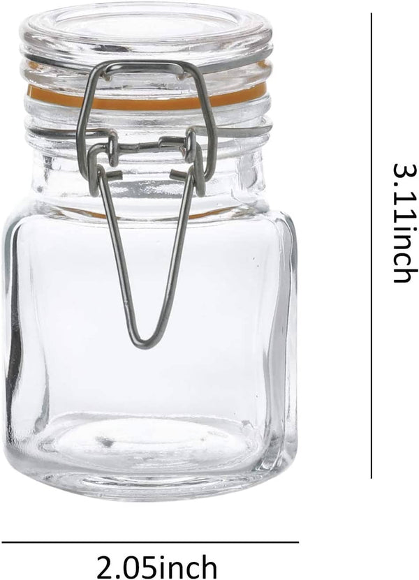 Glass Jars With Airtight Lids 4 oz,Small Jars With LeakProof Rubber  Gasket,30 ..