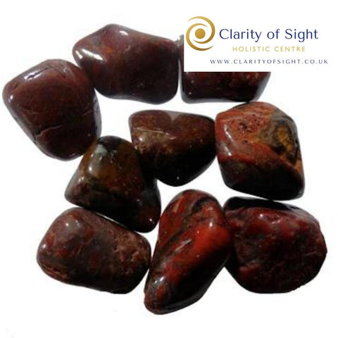 brecciated red jasper tumble stones