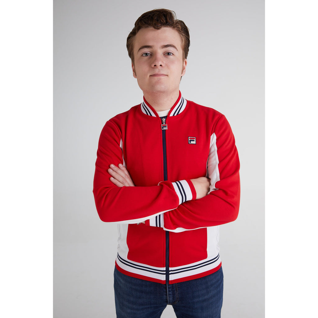 Fila Vintage Courto Business Track Top Navy Red White