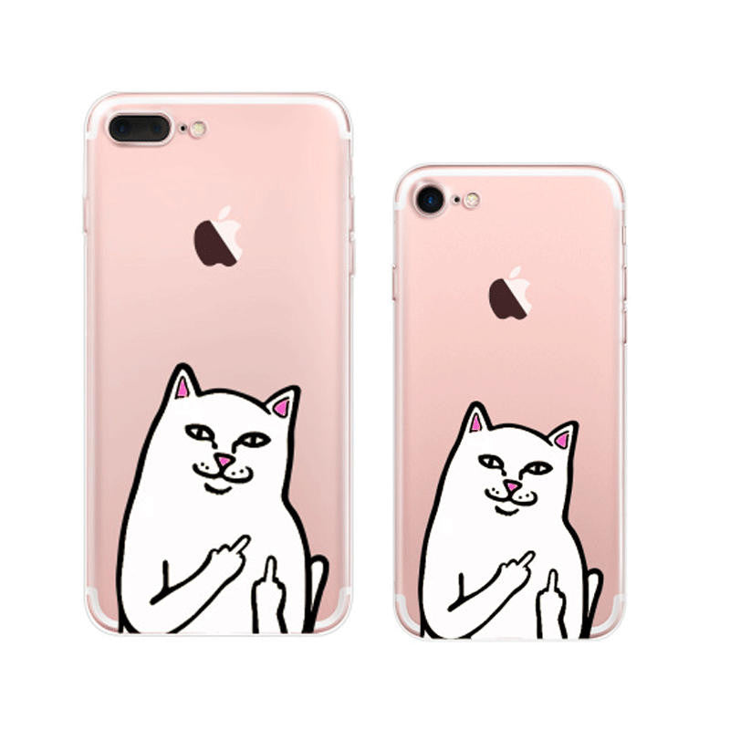 Ripndip Cat Middle Finger Cat Iphone 7 Soft Clear Cases Mavasoap
