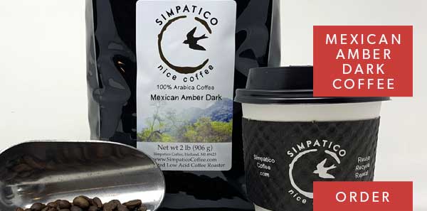 Mexican amber dark coffee