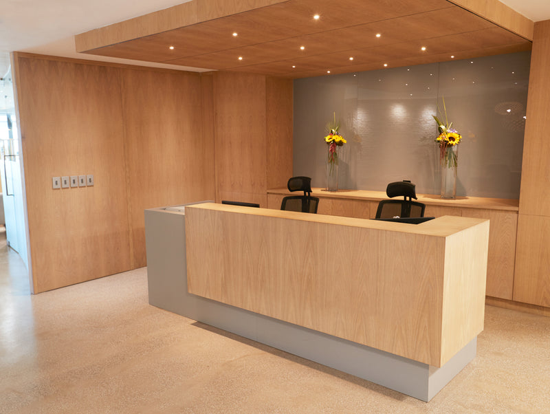 reception desk area