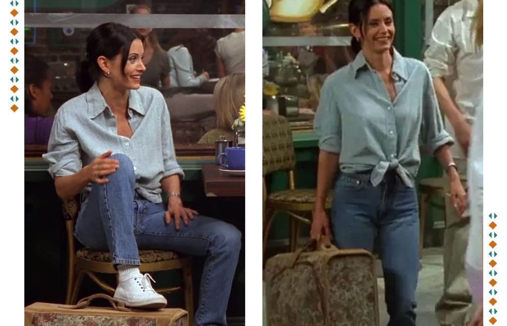 The One with Monica's Baggy Button-Up Shirts