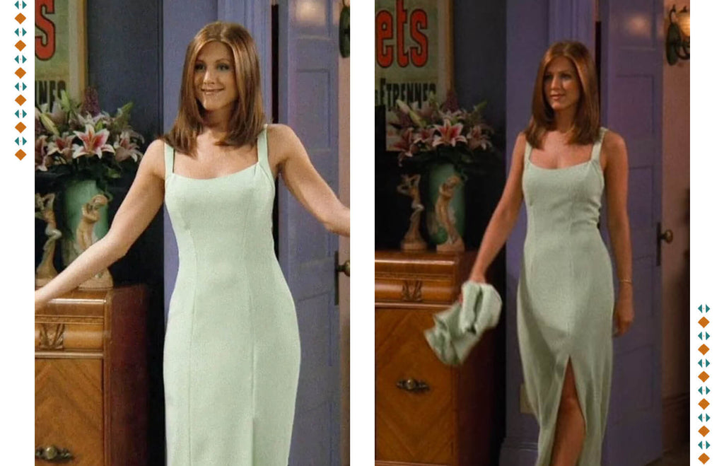 The One with Rachel's Green Slit Dress 