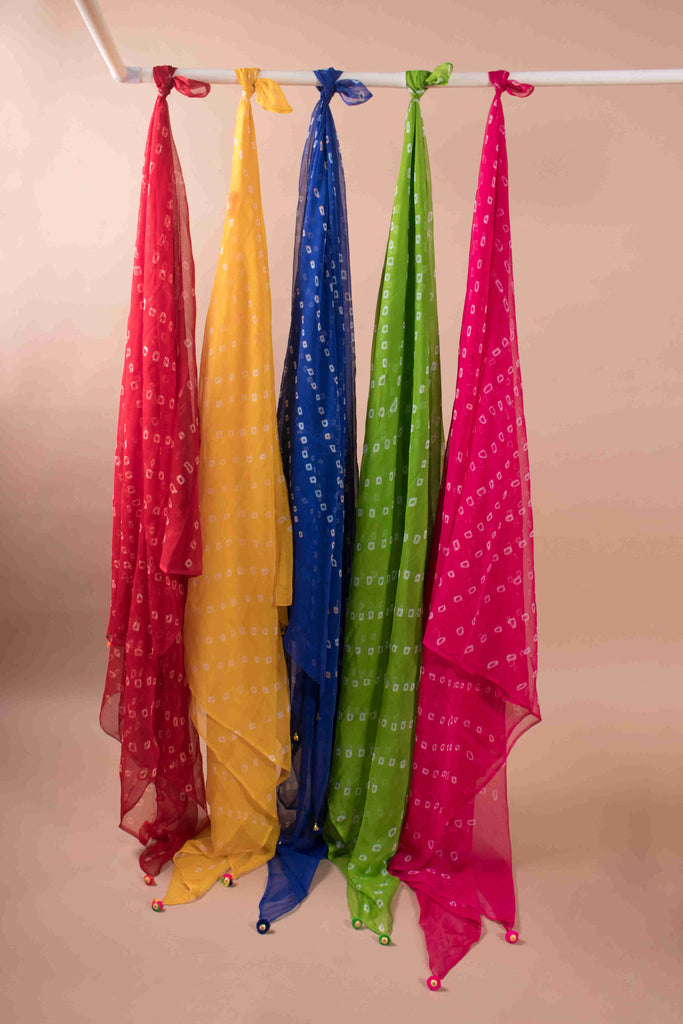 bandhani dupatta online, buy bandhani fabrics, fabriclore