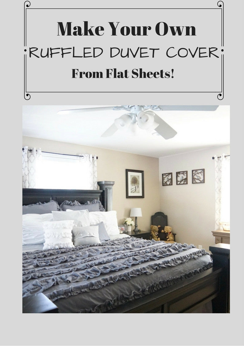 Ruffled Duvet Cover From Sheets A Tutorial The Little Green Bean