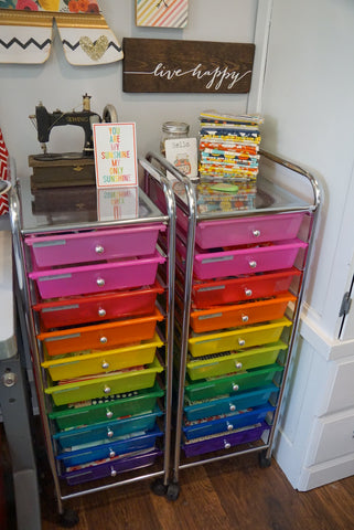 10 drawer rolling cart organizer 