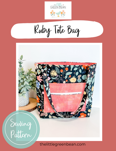 Ruby Tote Bag PDF Pattern | Digital Download - The little Green Bean