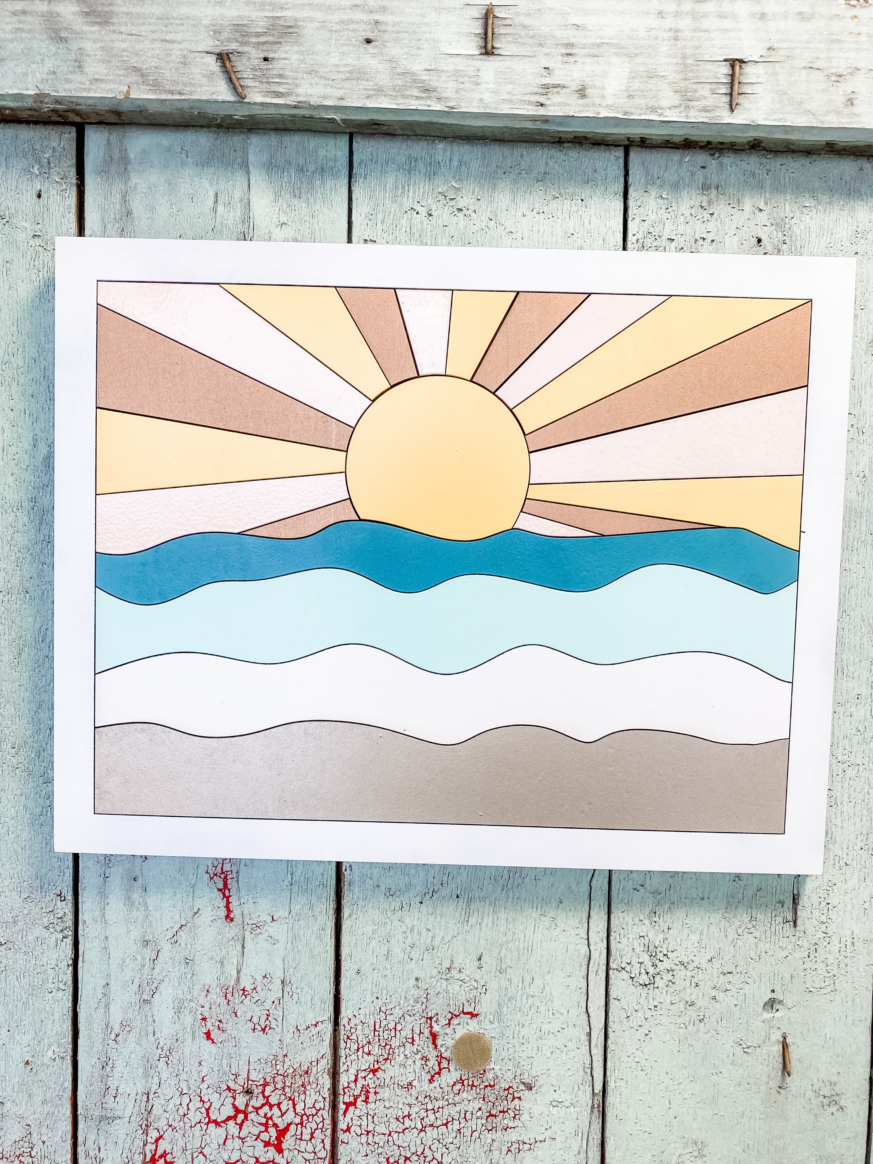 DIY Wall Art Kit | Sunshine w Waves - The little Green Bean