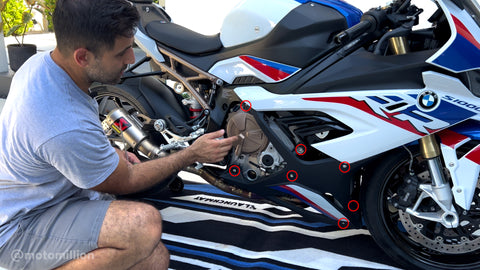 BMW S1000RR Side Panel Bolt Locations