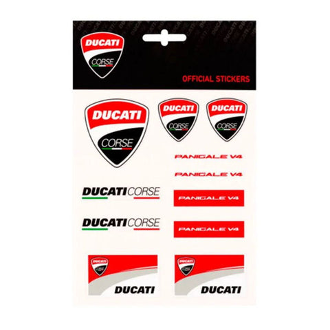 Ducati Corse Official Panigale V4 Crest Shield Logo Sticker Decal Kit Motomillion