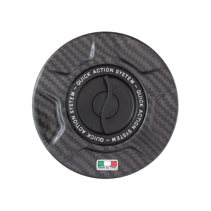 TWM Quick Action Carbon Fiber Gas Cap for Aprilia - TAF.02