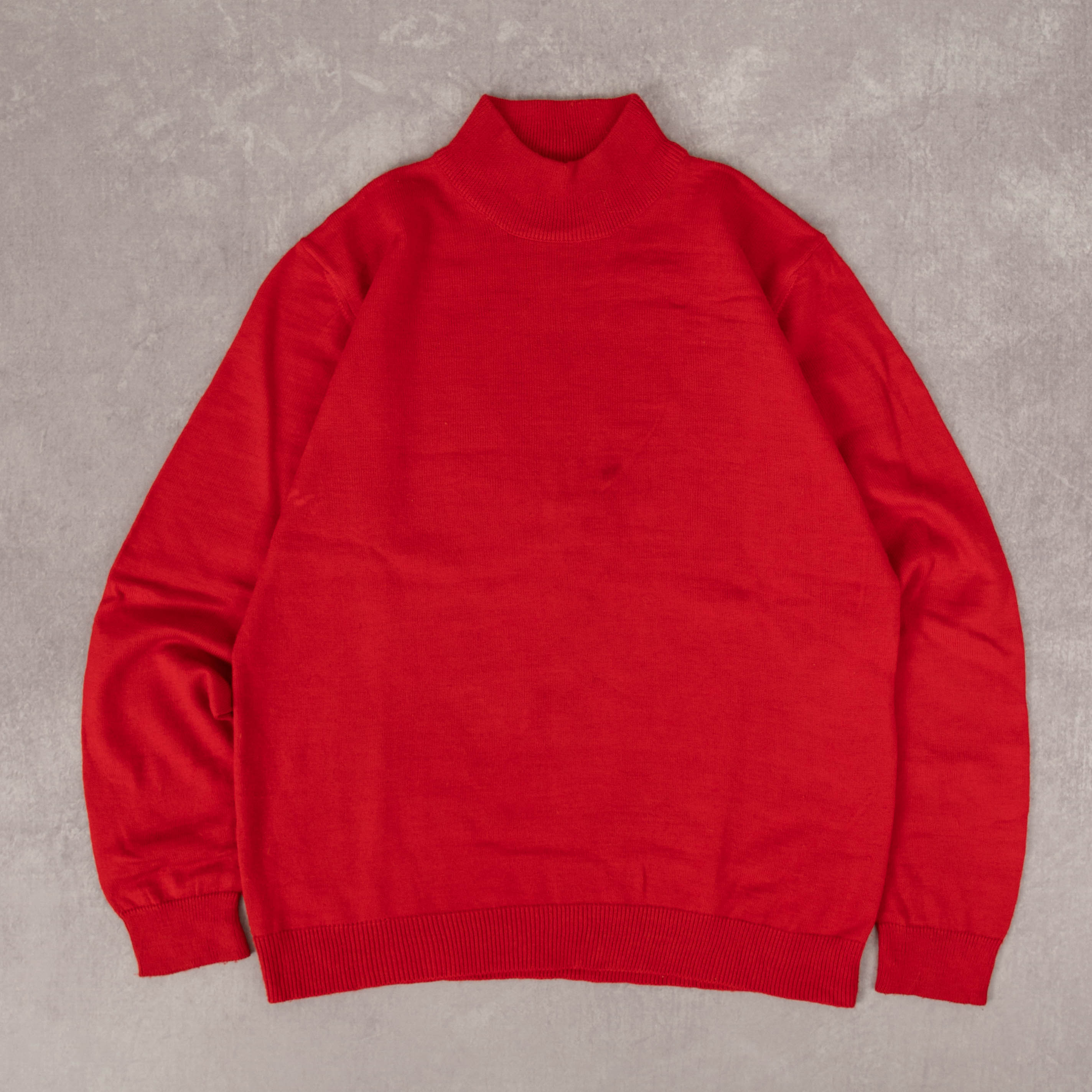 image of WOMEN'S VINTAGE 1990S TURTLE NECK KNITTED JUMPER - SMALL