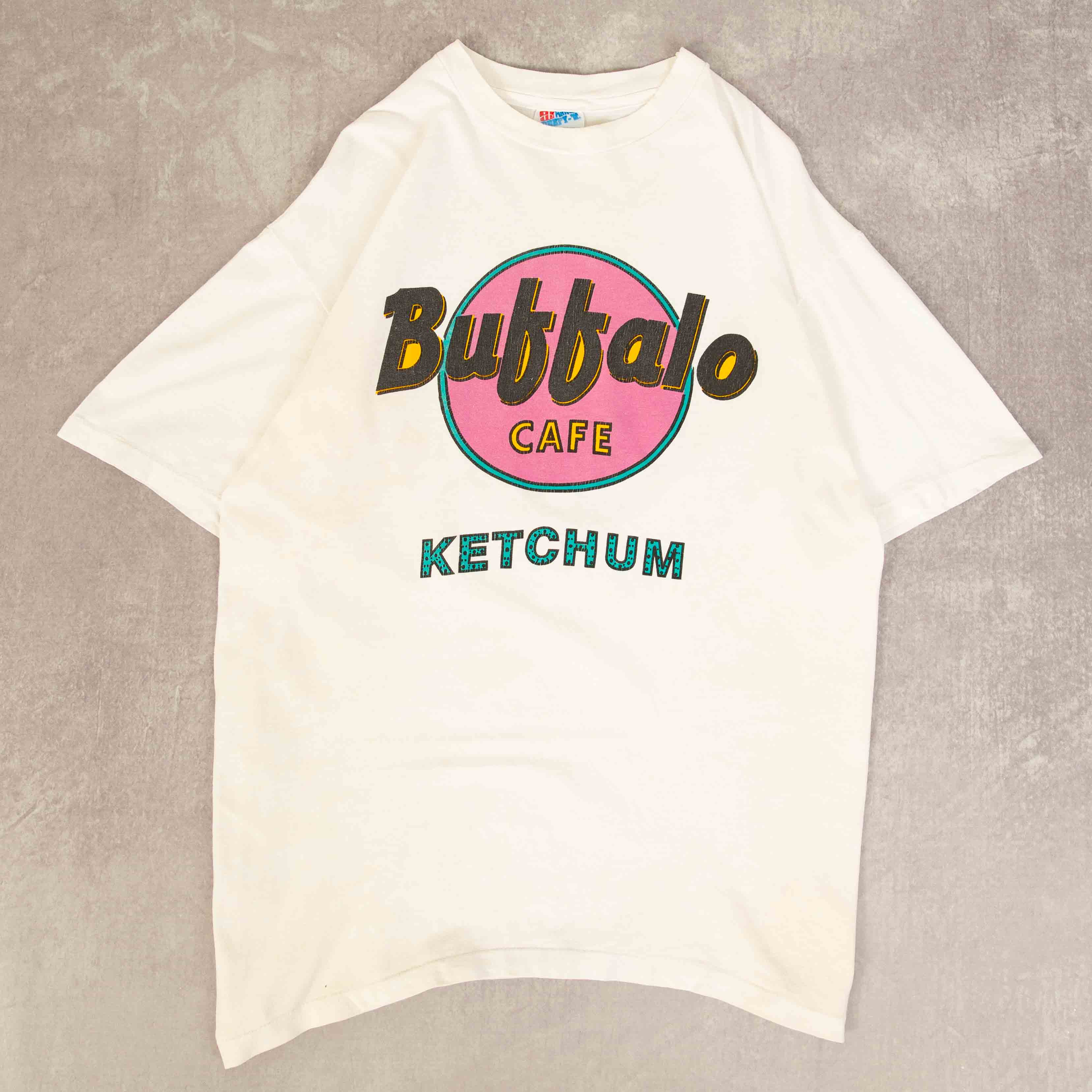image of MEN'S VINTAGE 1990S BUFFALO CAFE SINGLE STITCH T-SHIRT - LARGE