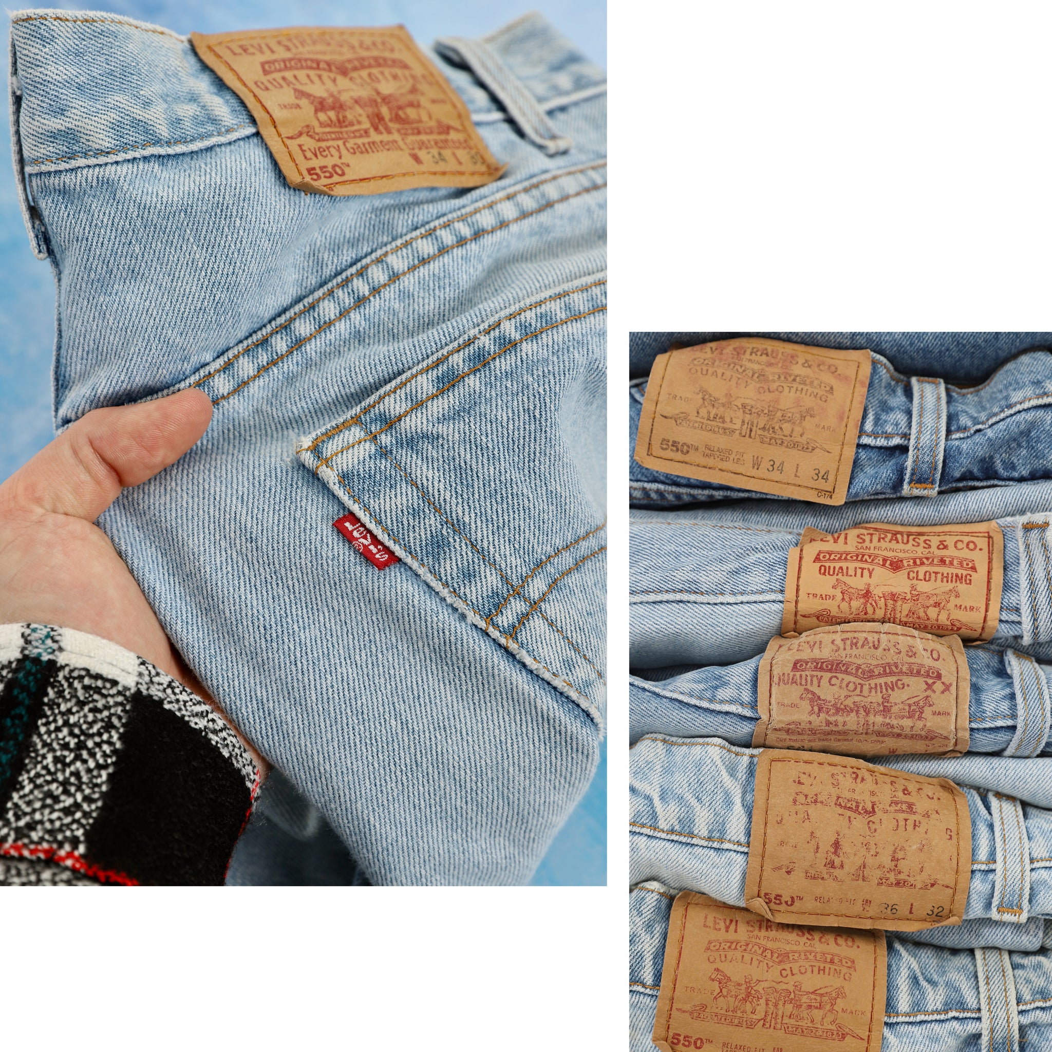 Vintage Levis Levi Strauss LVC 501 Big Capital E Denim Jeans 