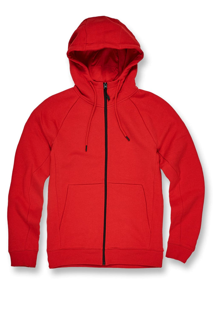 red jordan zip up hoodie