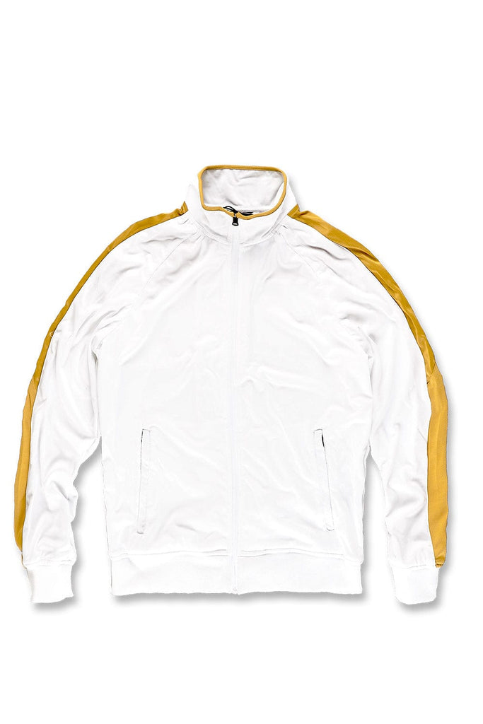 jordan white and gold jacket
