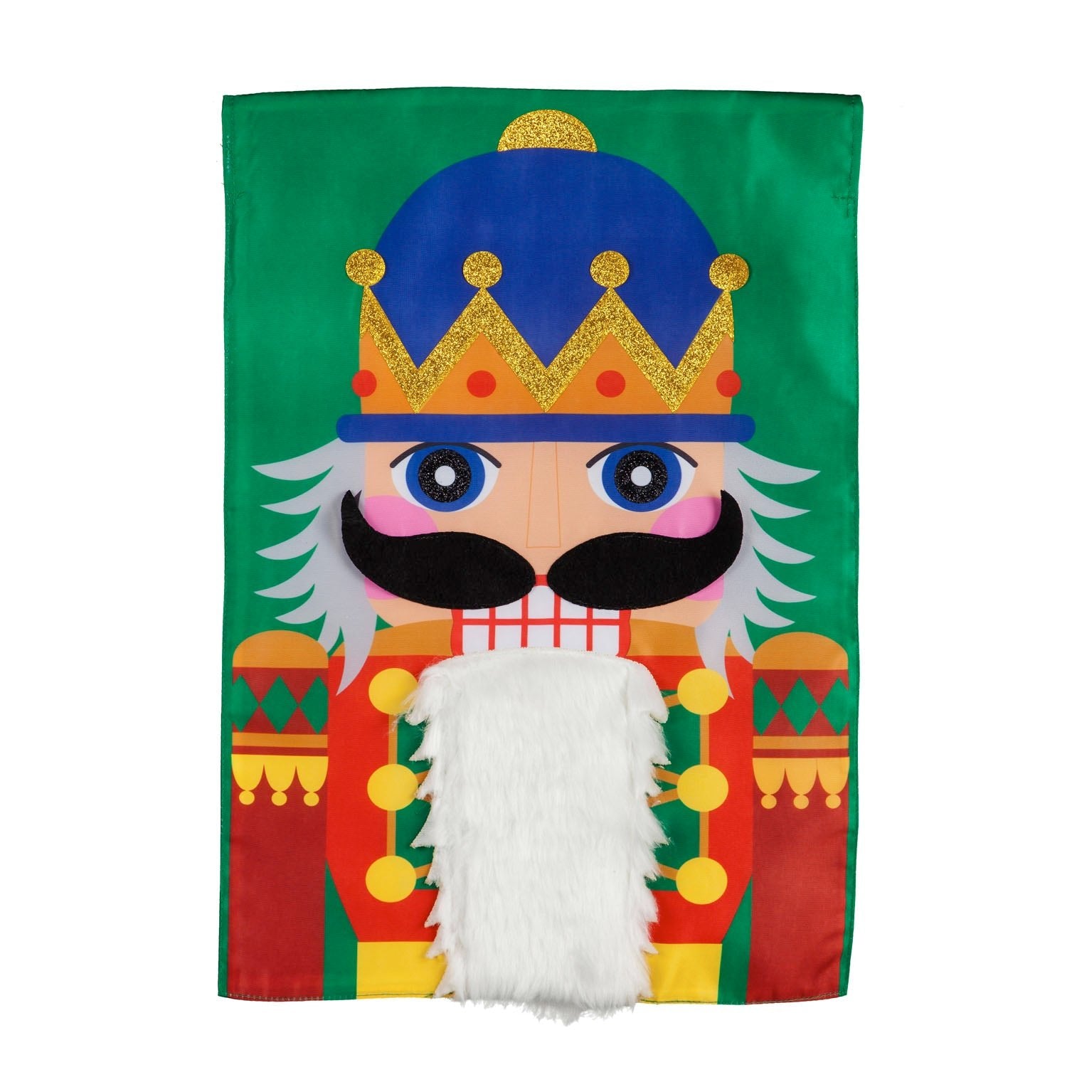 Nutcracker Christmas Applique Garden Flag by Evergreen Christmas