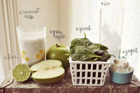 Green Apple + Spinach Smoothie Ingredients